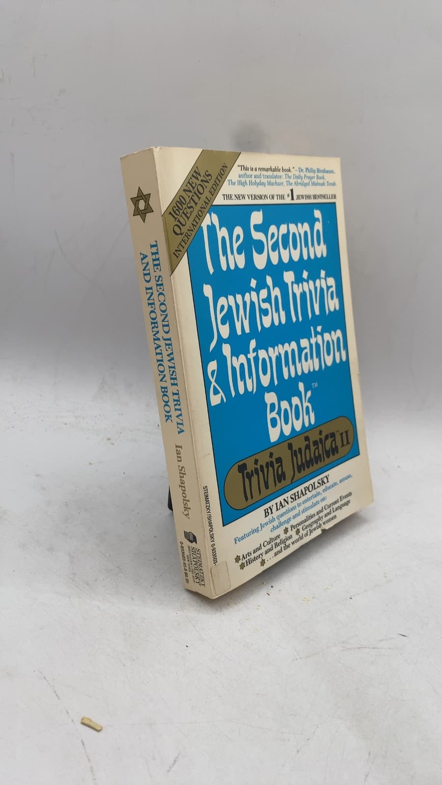 The Second Jewish Trivia & Information Book: Trivia Judaica II by Ian Shapolsky - front cover