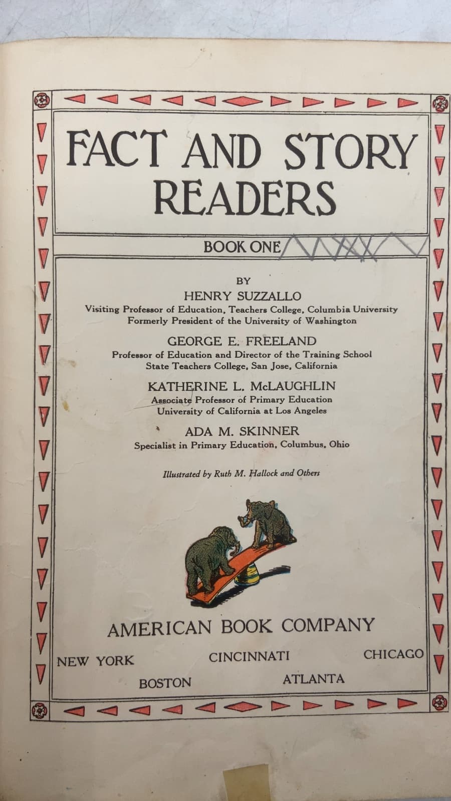 Fact AND Story Readers Book ONE by Henry Suzzallo, George E. Freeland, Katherine L. McLaughlin, Ada M. Skinner - title page