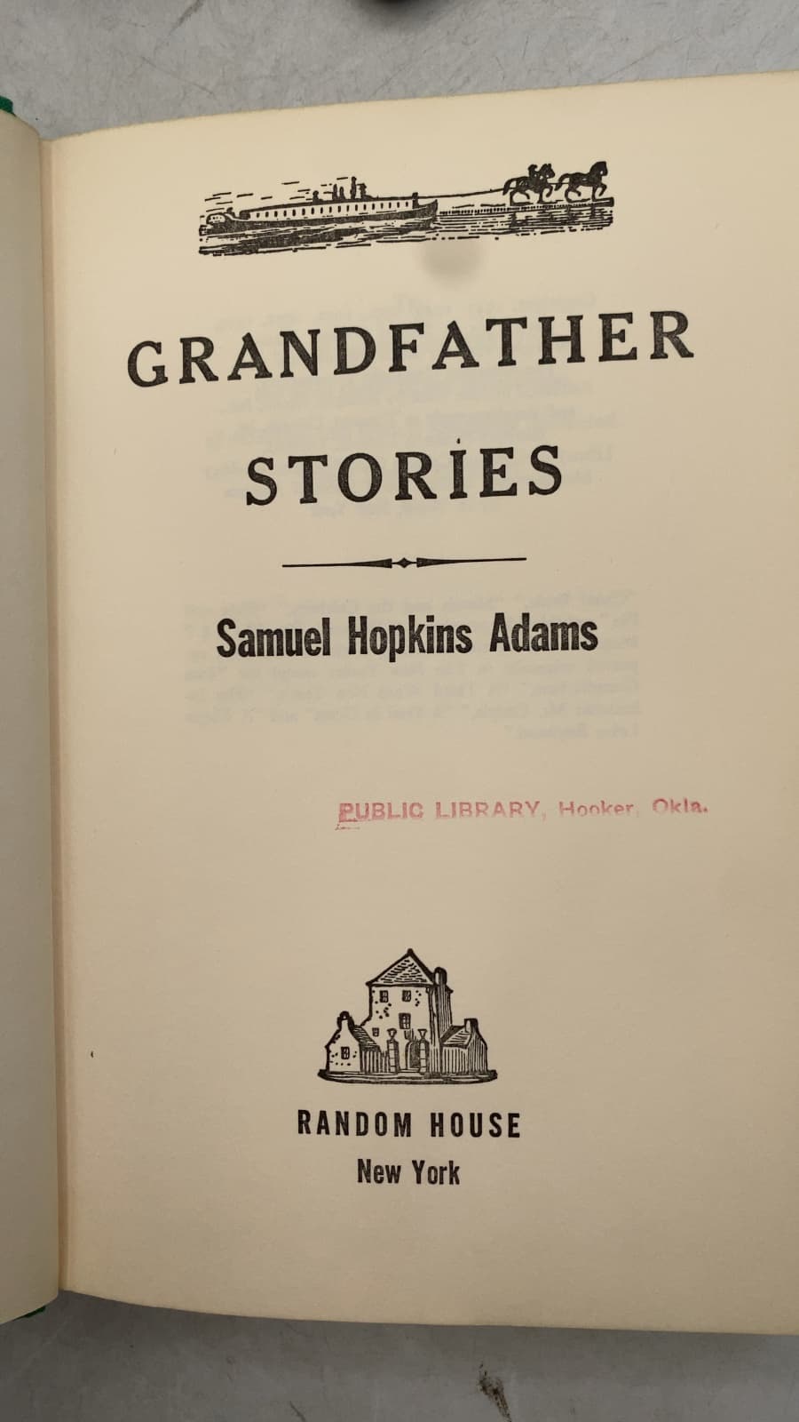 Grandfather Stories by Samuel Hopkins Adams - title page