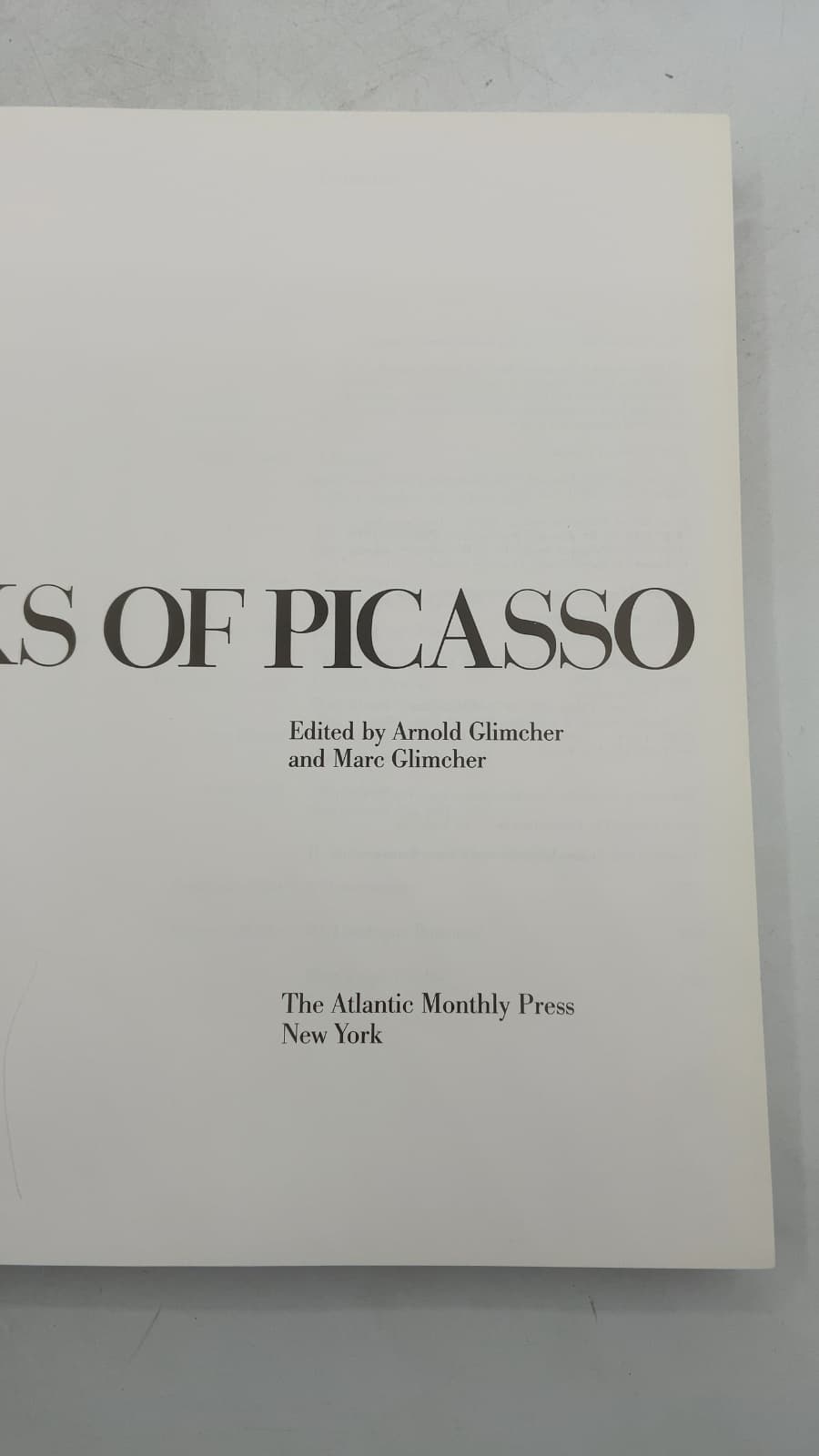 Je suis le cahier: The Sketchbooks of Picasso by Pablo Picasso (Edited by Arnold Glimcher and Marc Glimcher) - title page