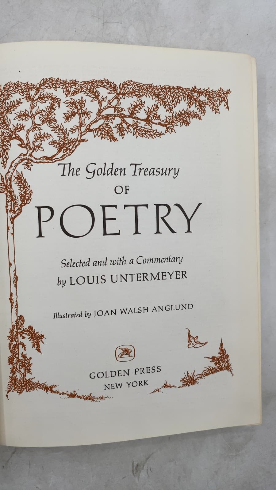The Golden Treasury of Poetry by Louis Untermeyer - title page