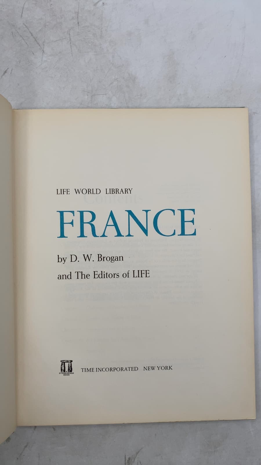 France by D. W. Brogan and The Editors of LIFE - title page