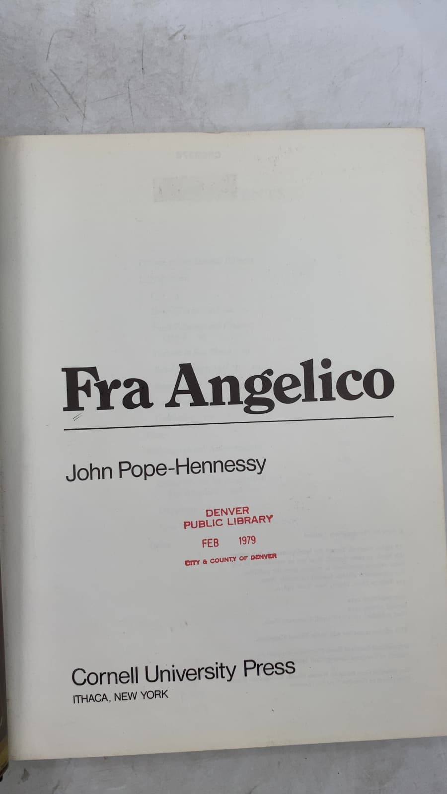 Fra Angelico by John Pope-Hennessy - title page