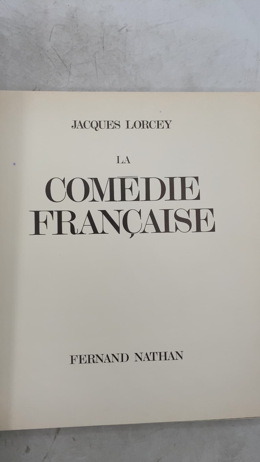 La Comédie Française by Jacques Lorcey - title page