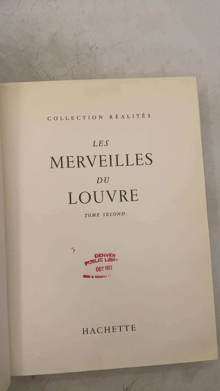 Les Merveilles du Louvre: Tome Second - title page