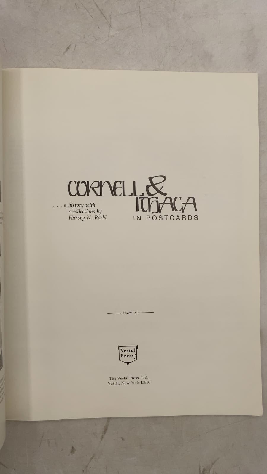 Cornell & Ithaca in Postcards by Harvey N. Roehl - title page
