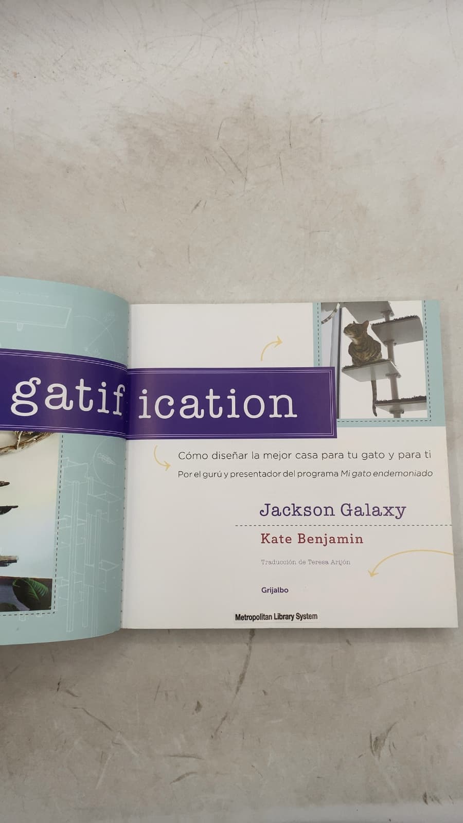 Gatification: Cómo diseñar la mejor casa para tu gato y para ti by Jackson Galaxy y Kate Benjamin - title page