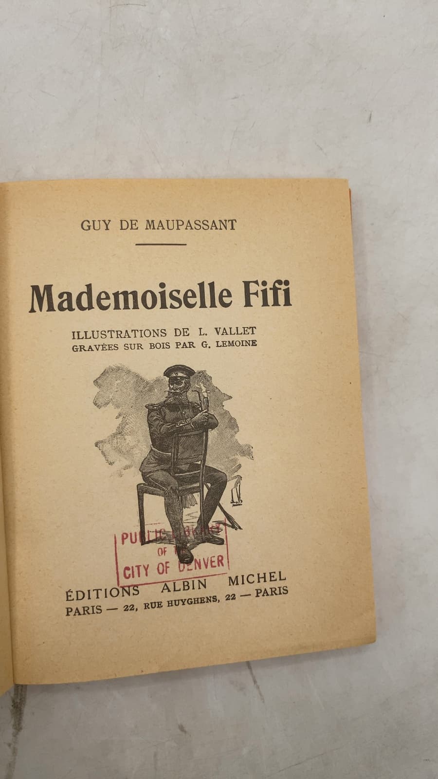 Mademoiselle Fifi by Guy de Maupassant - title page