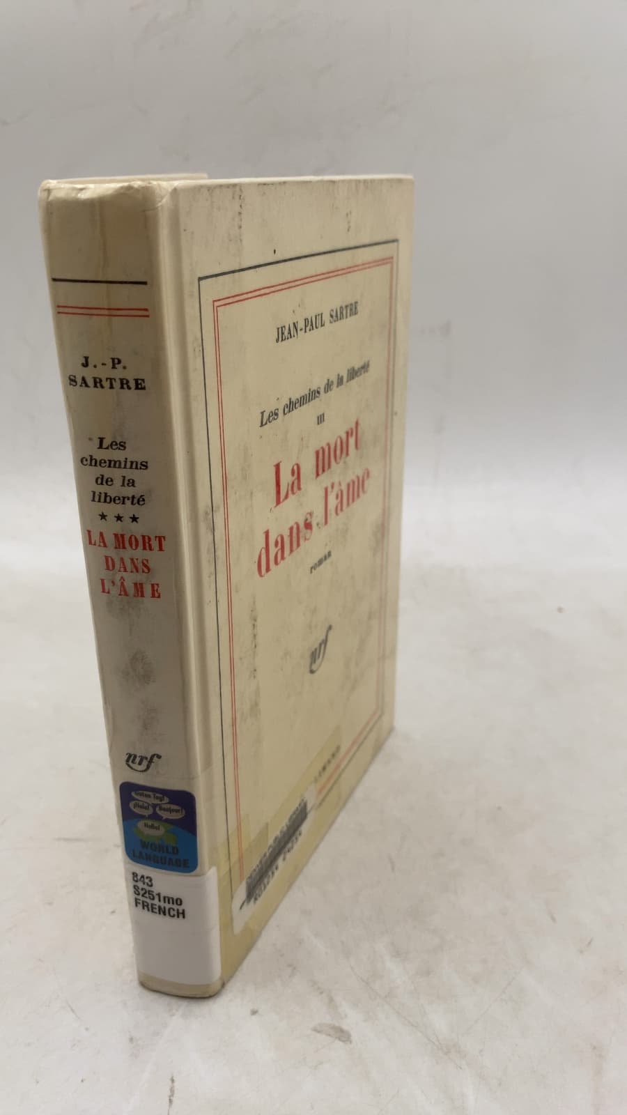 La mort dans l'âme by Jean-Paul Sartre - front cover