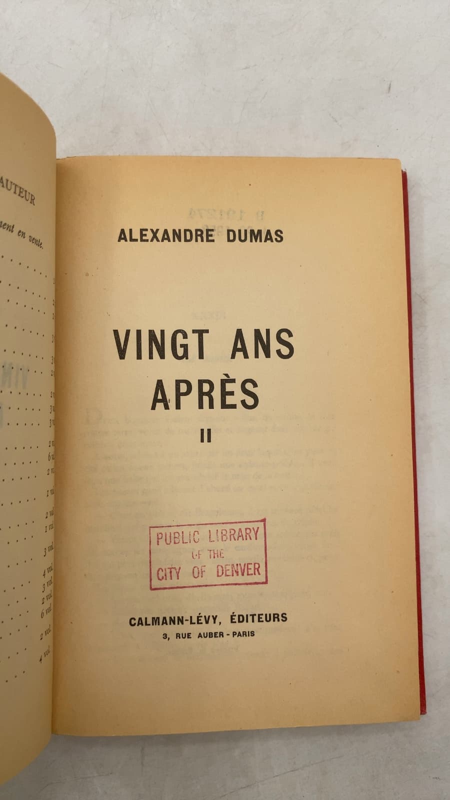 Vingt ans après II by Alexandre Dumas - title page