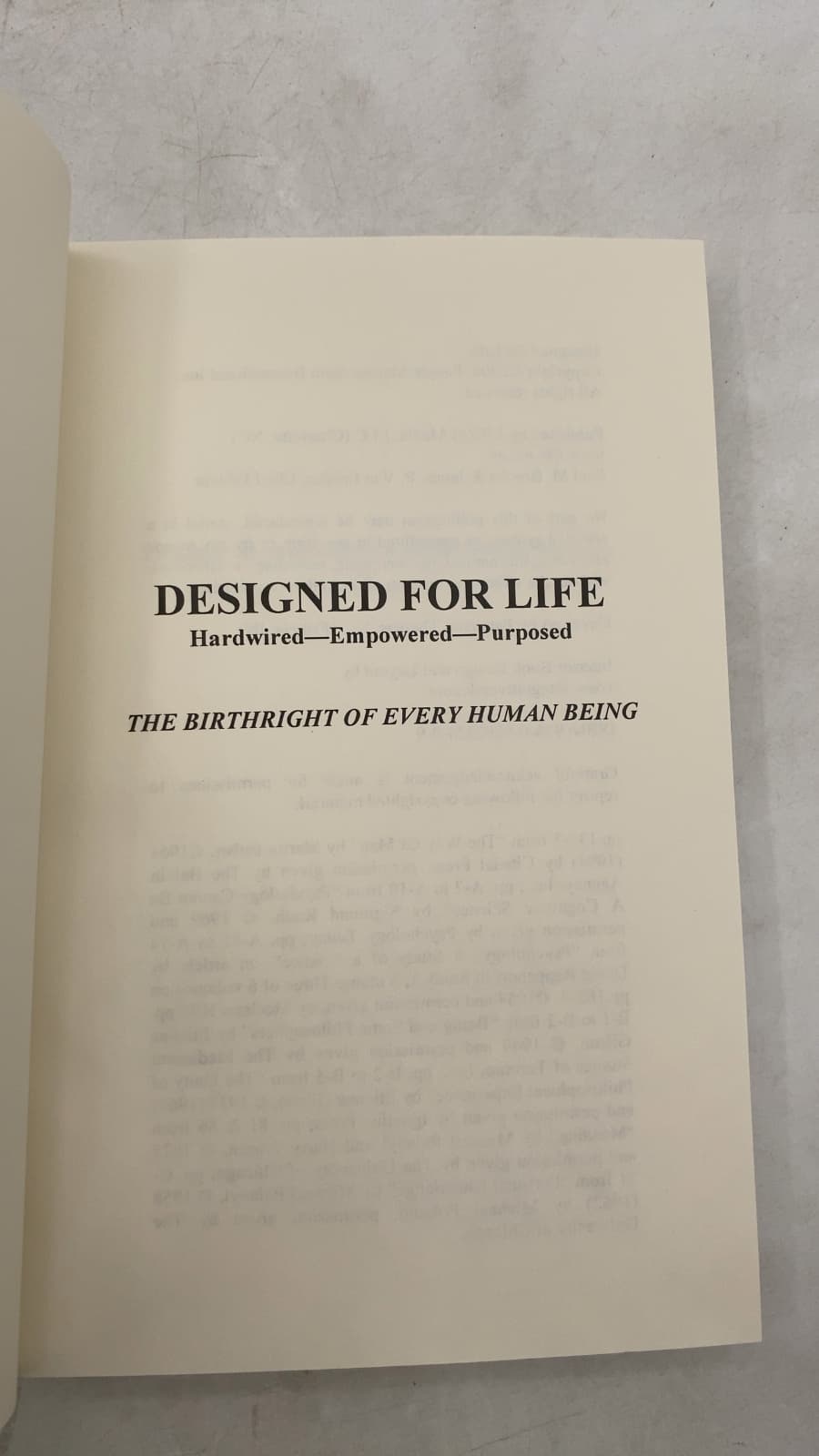 Designed for Life: Hardwired—Empowered—Purposed by Arthur F. Miller - title page