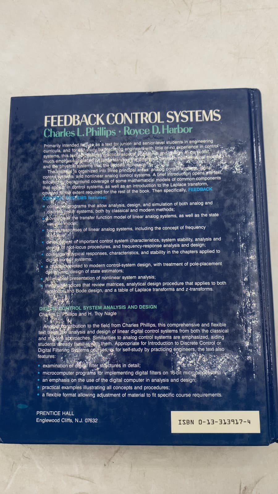 Feedback Control Systems by Charles L. Phillips, Royce D. Harbor - additional view