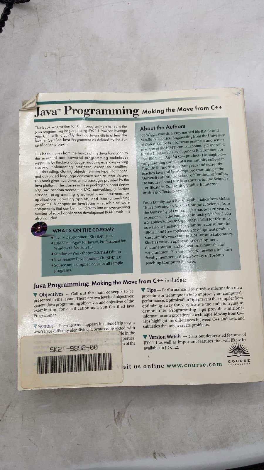 Java Programming: Making the Move from C++ by Joe Wigglesworth, Paula Lumby - additional view