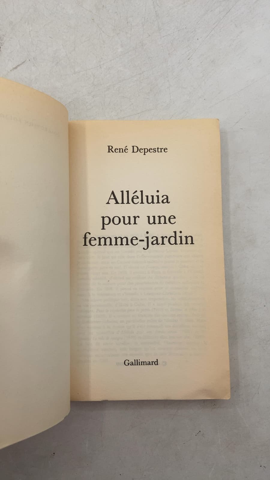 Alléluia pour une femme-jardin by René Depestre - title page