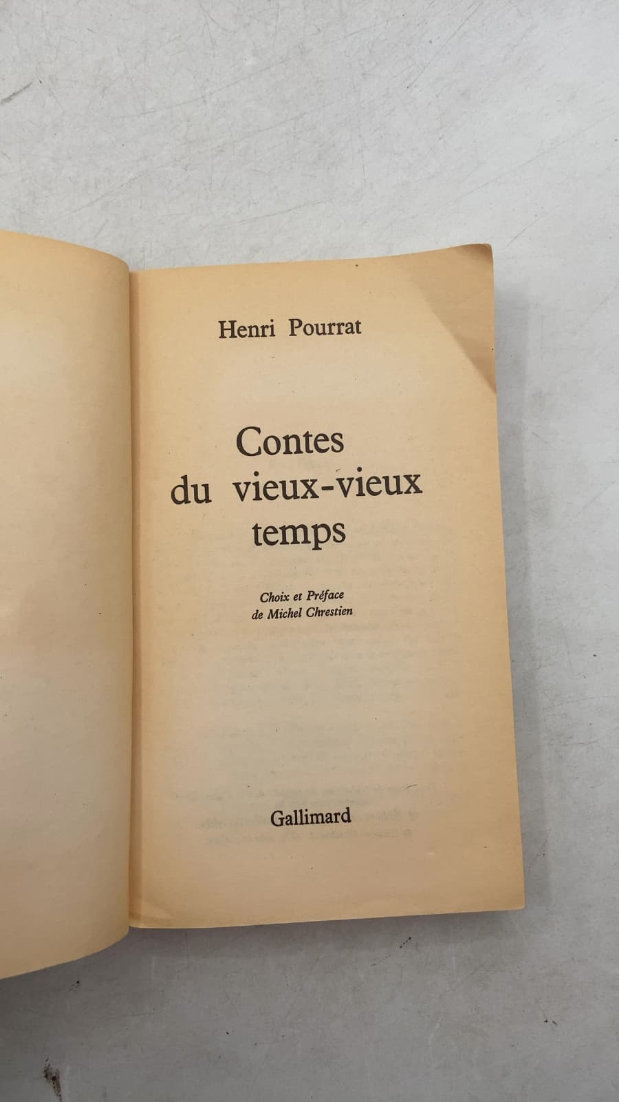 Contes du vieux-vieux temps by Henri Pourrat - title page