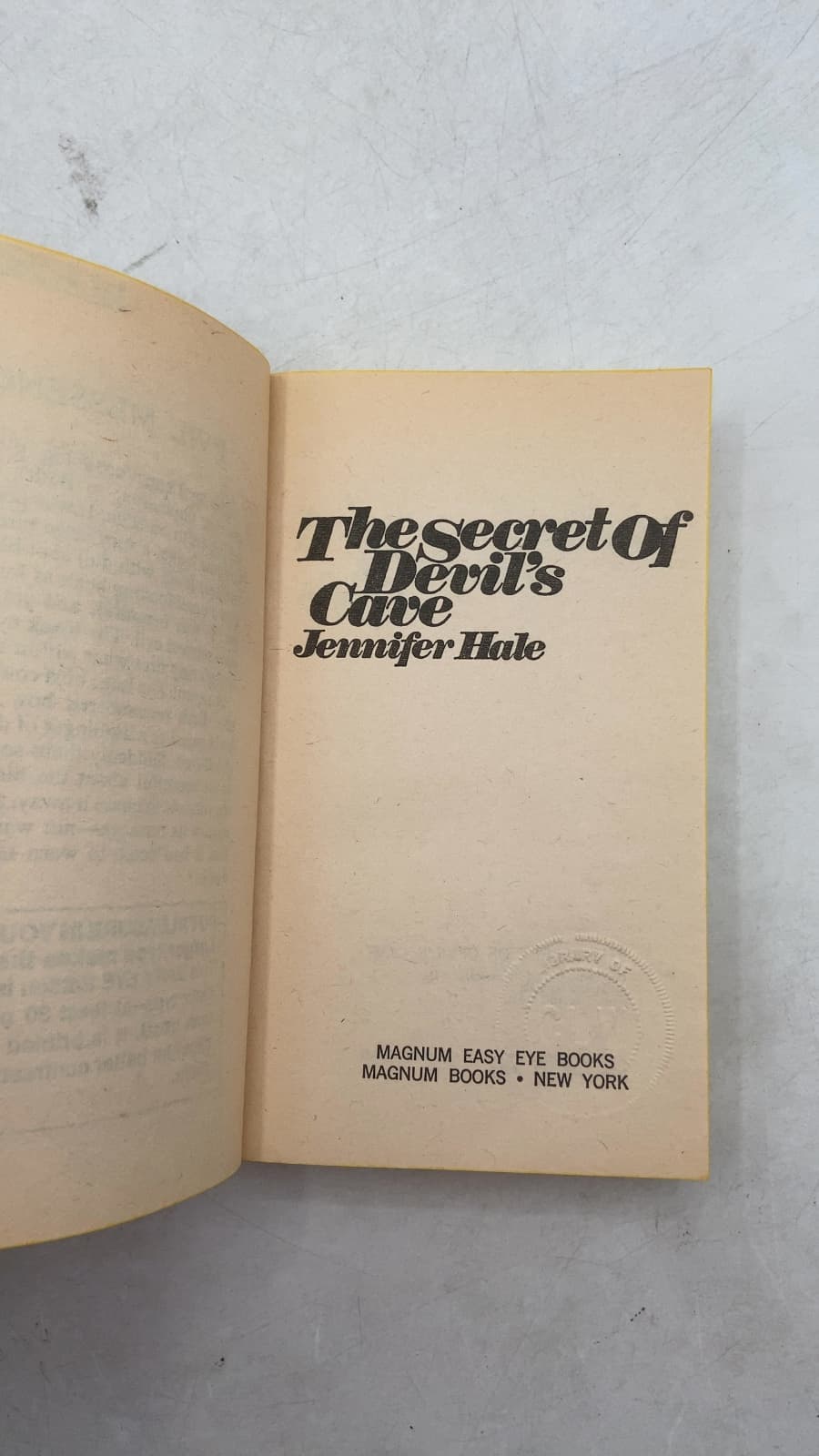 The Secret Of Devil's Cave by Jennifer Hale - title page