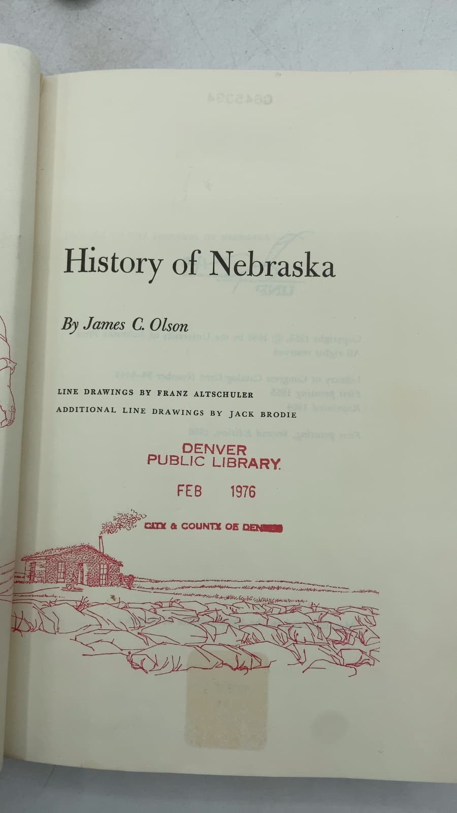 History of Nebraska by James C. Olson - title page