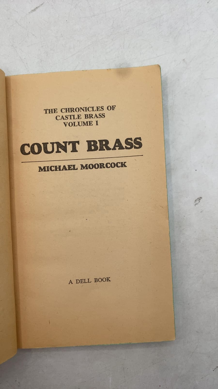 Count Brass by Michael Moorcock - title page