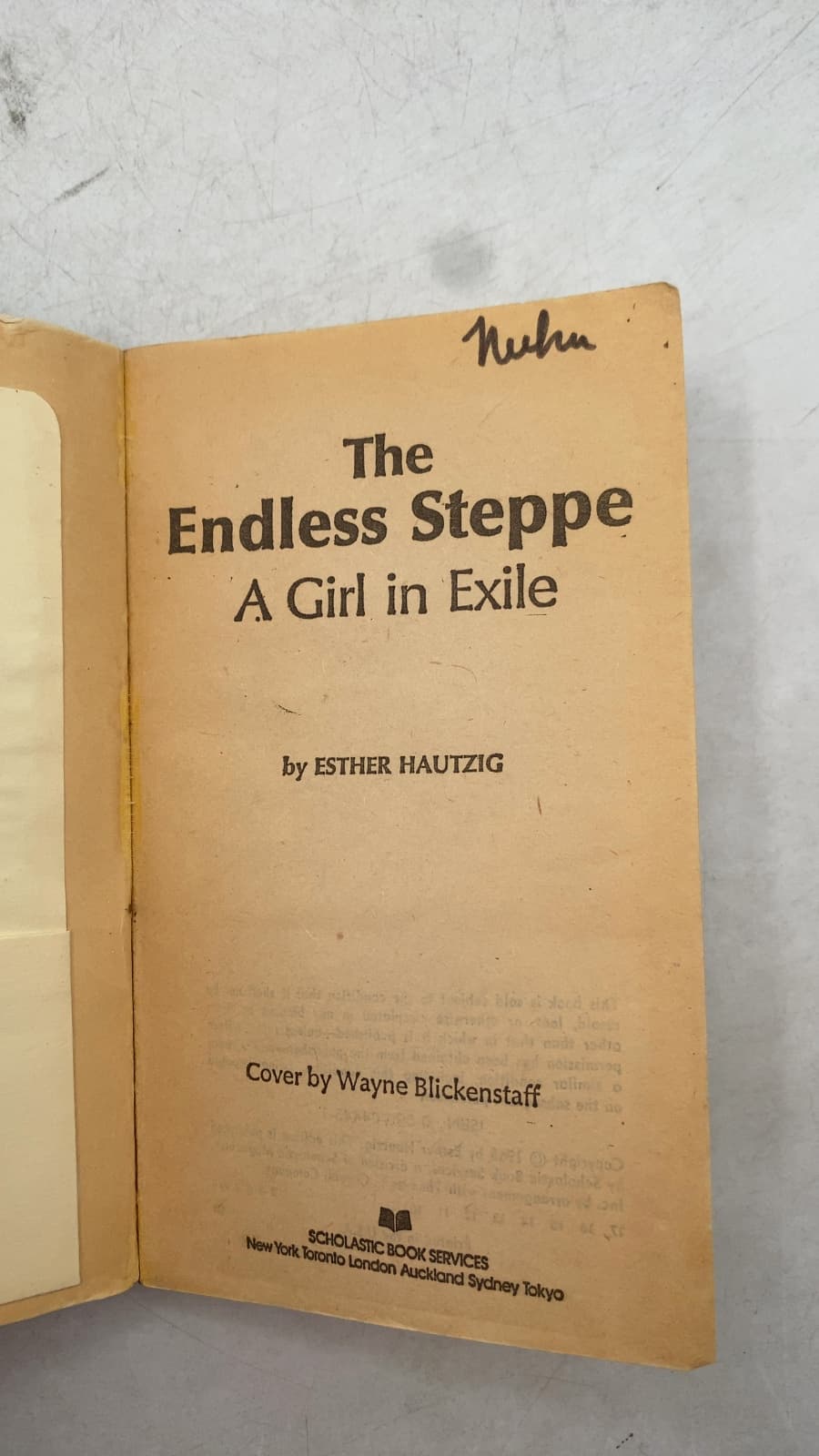 The Endless Steppe: A Girl in Exile by Esther Hautzig - title page