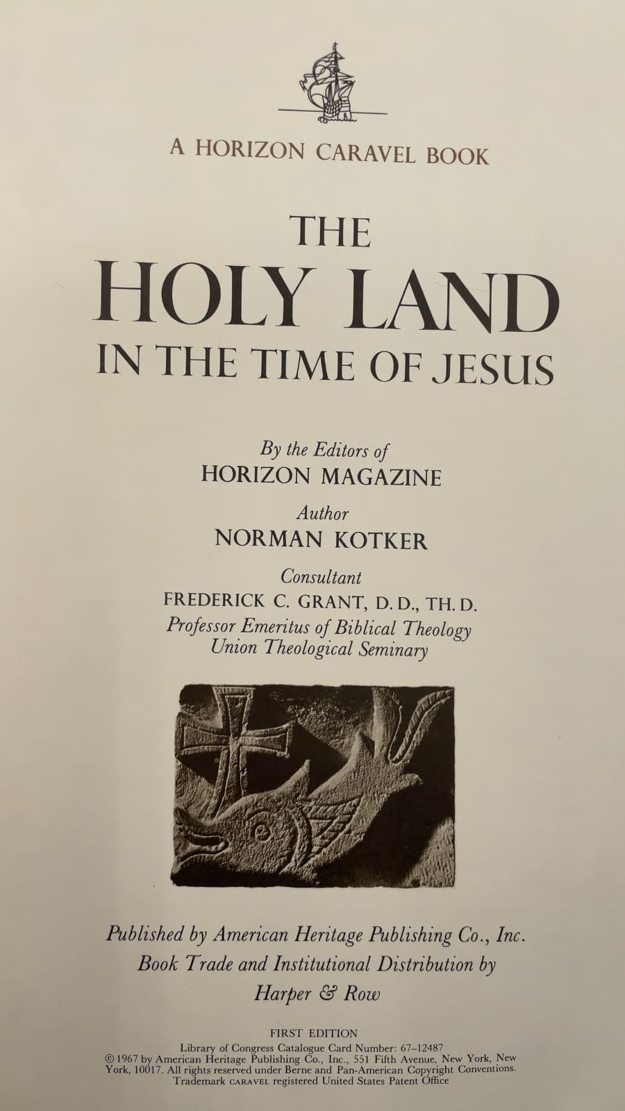 THE Holy Land IN THE Time OF Jesus by Norman Kotker - title page