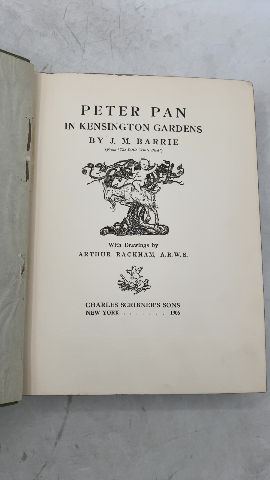 Peter Pan in Kensington Gardens by J. M. Barrie - title page