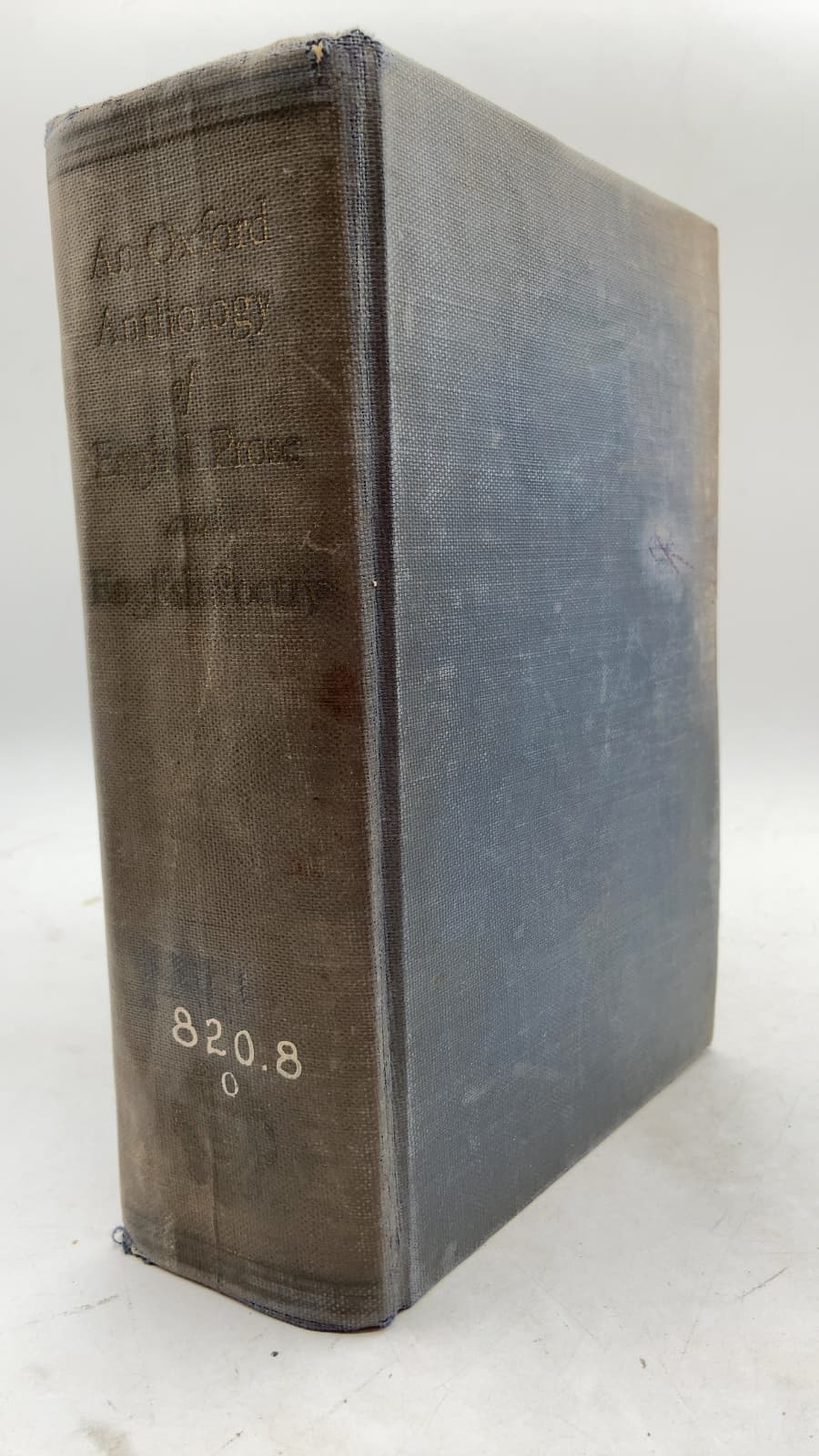 An Oxford Anthology of English Prose by Arnold Whitridge and John Wendell Dodds - front cover