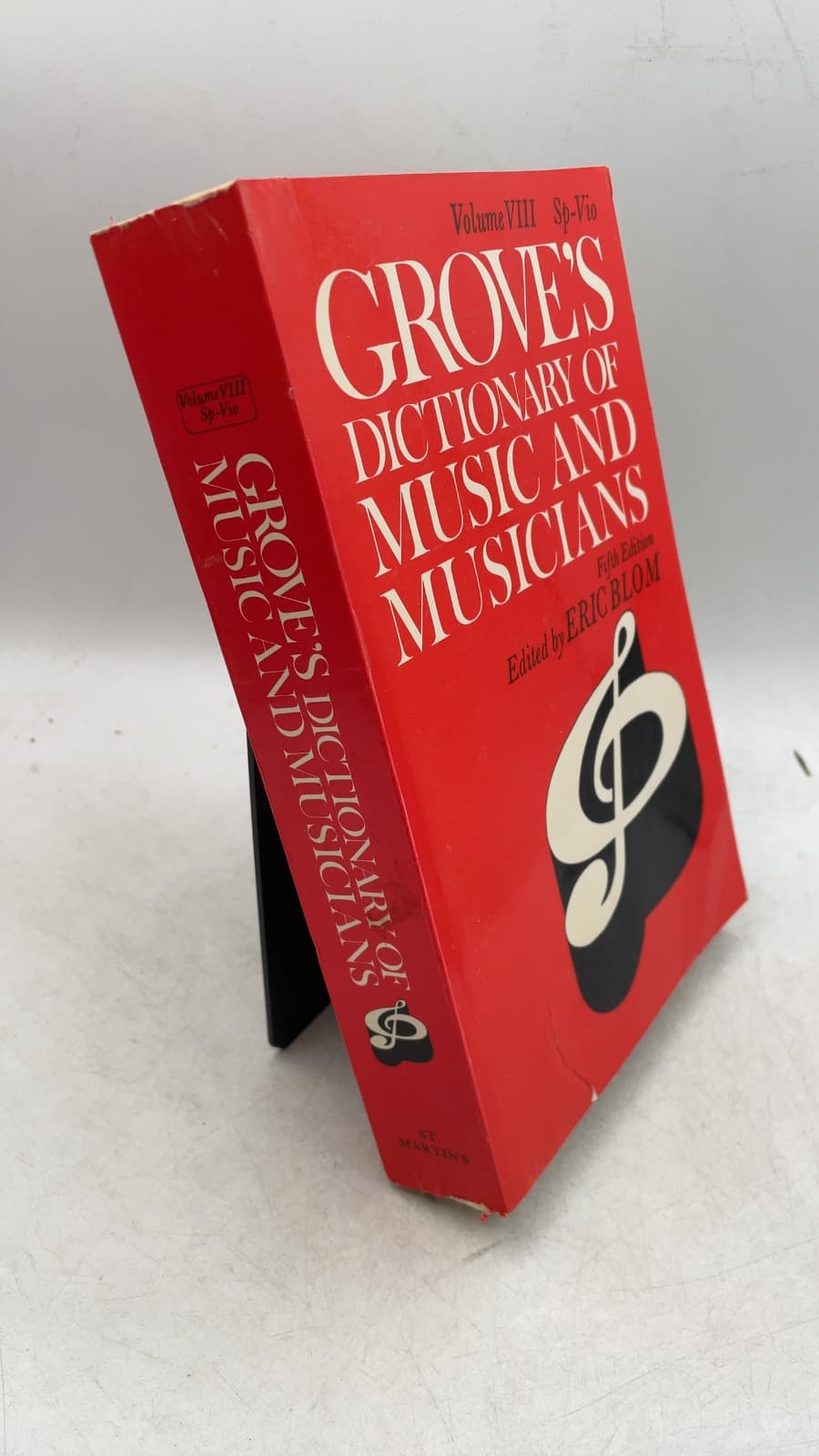 Grove's Dictionary of Music and Musicians, Fifth Edition, Volume VIII: Sp-Vio by Edited by Eric Blom - front cover