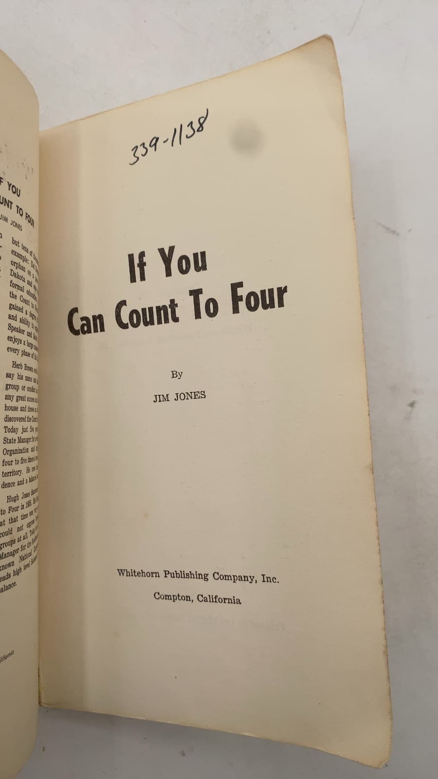 If You Can Count To Four by Jim Jones - title page