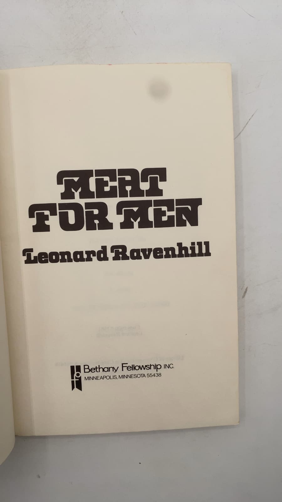 Meat for Men by Leonard Ravenhill - title page