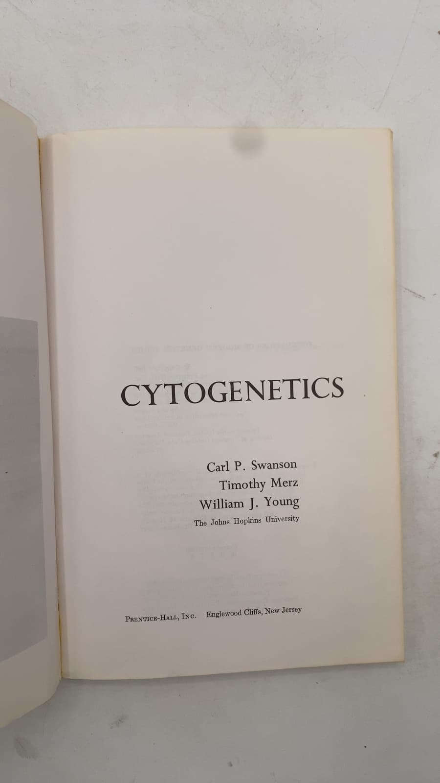 Cytogenetics by Carl P. Swanson, Timothy Merz, William J. Young - title page