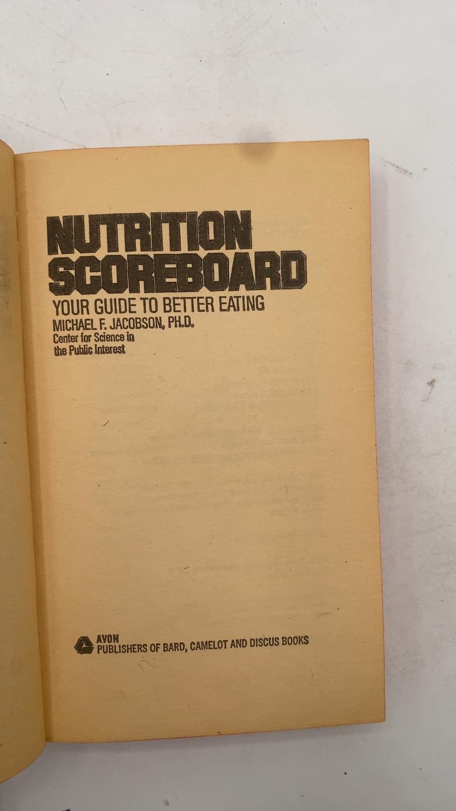 Nutrition Scoreboard: Your Guide to Better Eating by Michael F. Jacobson, Ph.D. - title page