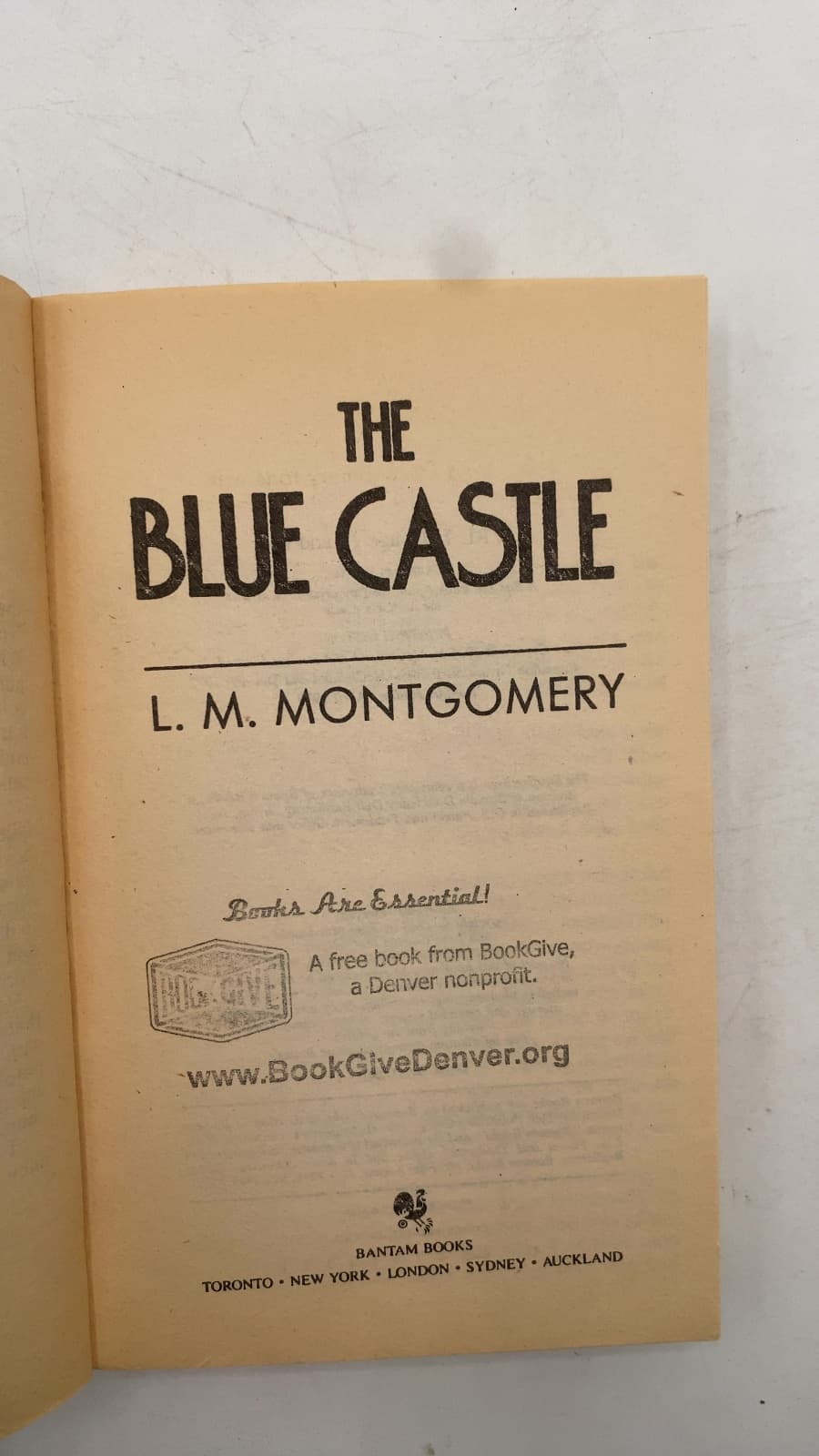 The Blue Castle by L. M. Montgomery - title page
