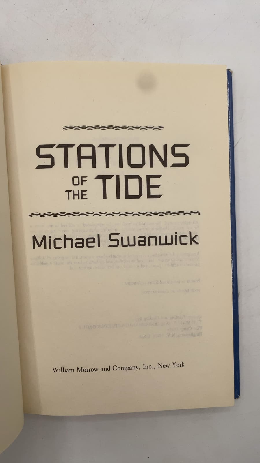 Stations OF THE Tide by Michael Swanwick - title page