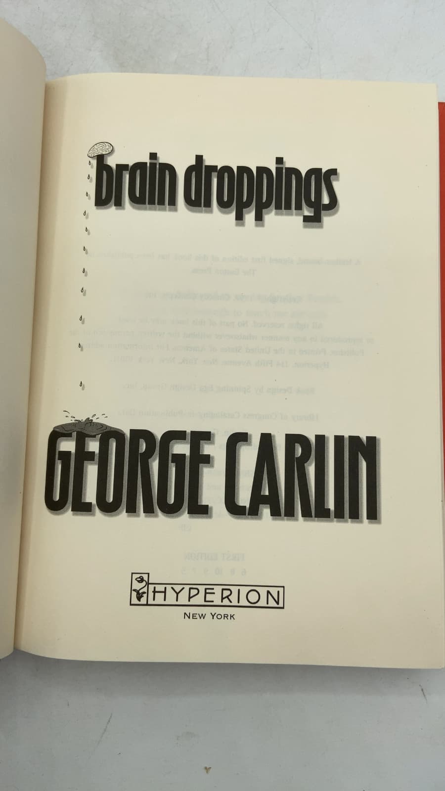 brain droppings by George Carlin - title page