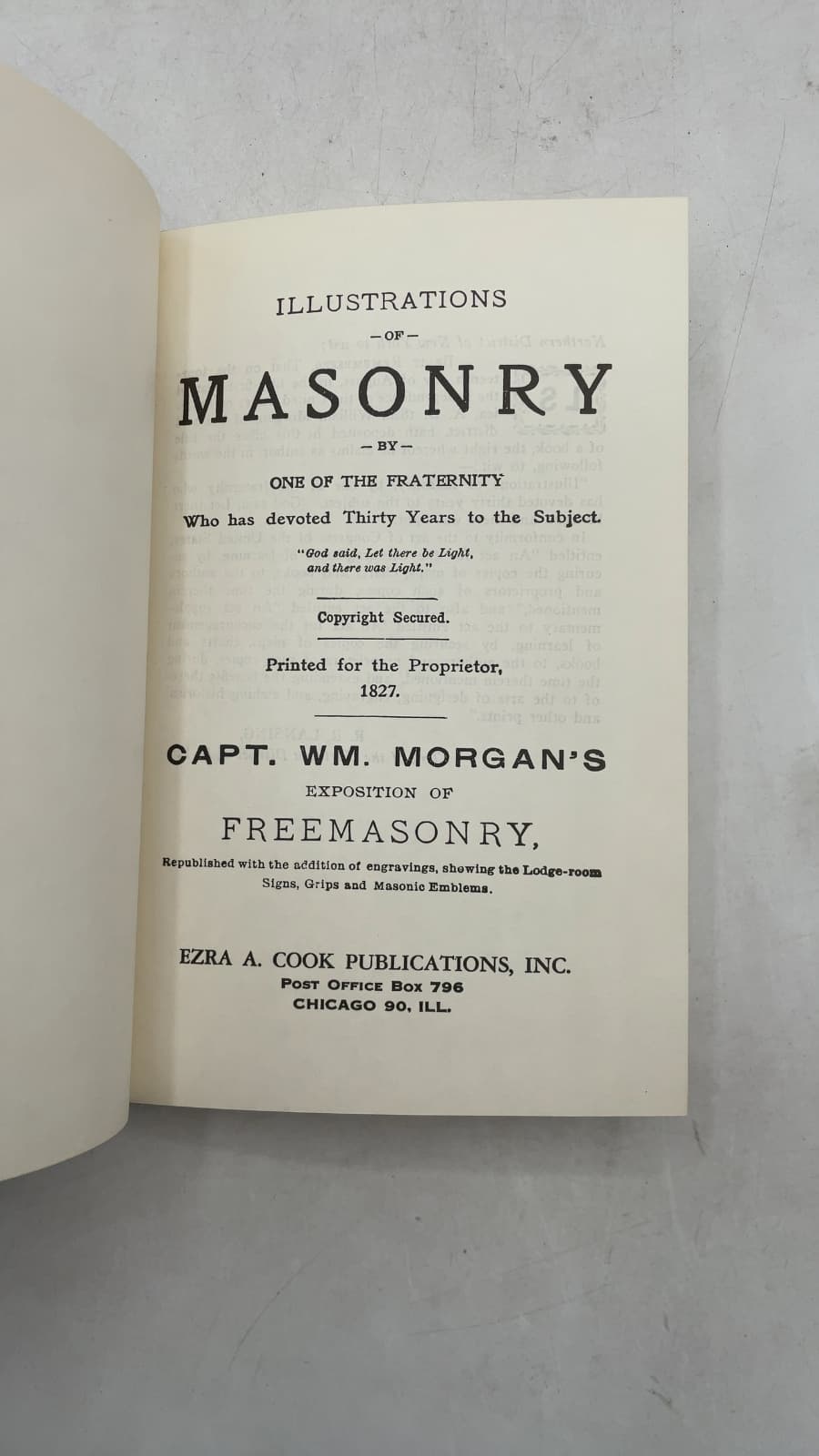 Freemasonry Exposed by Capt. Wm. Morgan - title page