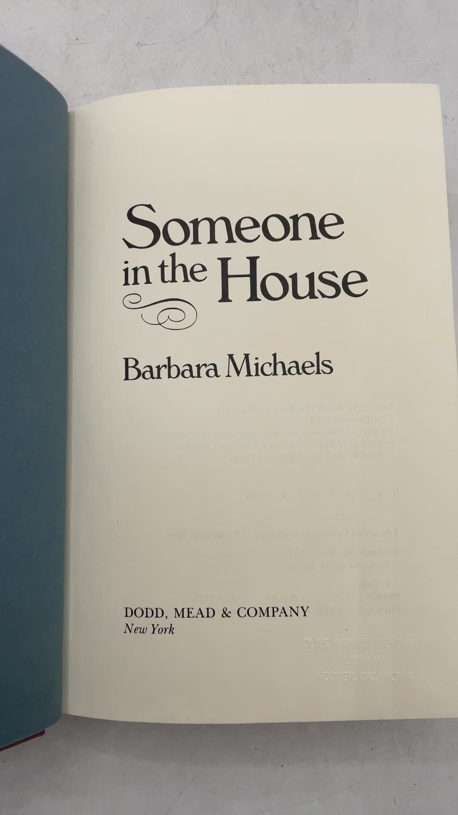 Someone in the House by Barbara Michaels - title page