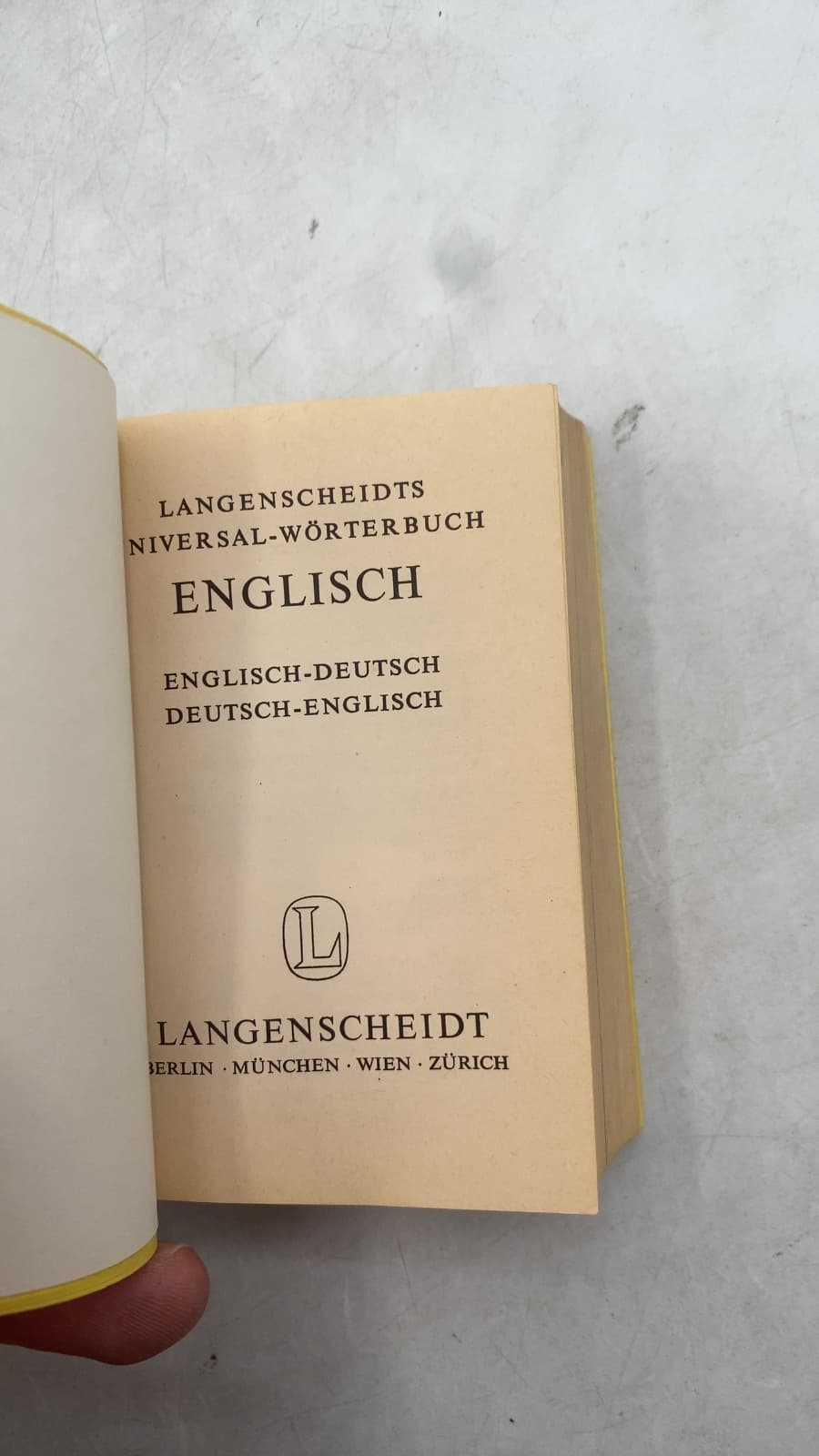 Langenscheidts Universal-Wörterbuch Englisch - title page