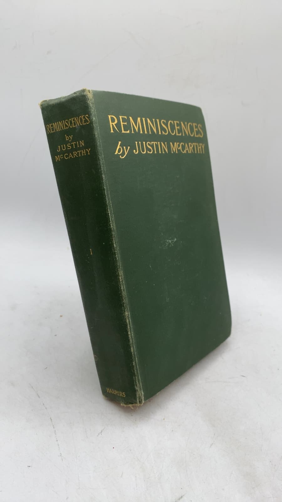Reminiscences by Justin McCarthy, M.P. - front cover