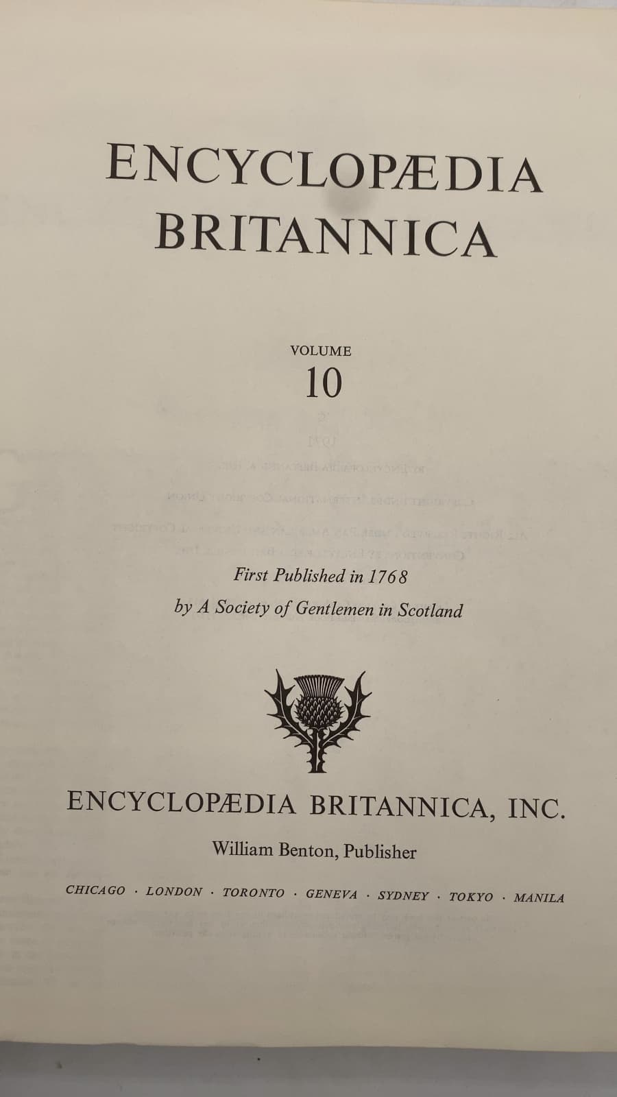 Encyclopædia Britannica Volume 10 by A Society of Gentlemen in Scotland - title page