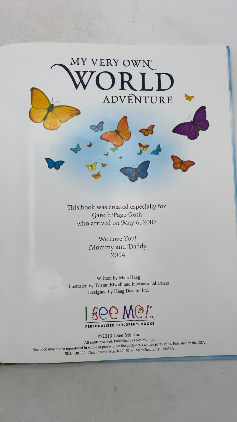 My Very Own World Adventure by Maia Haag - title page