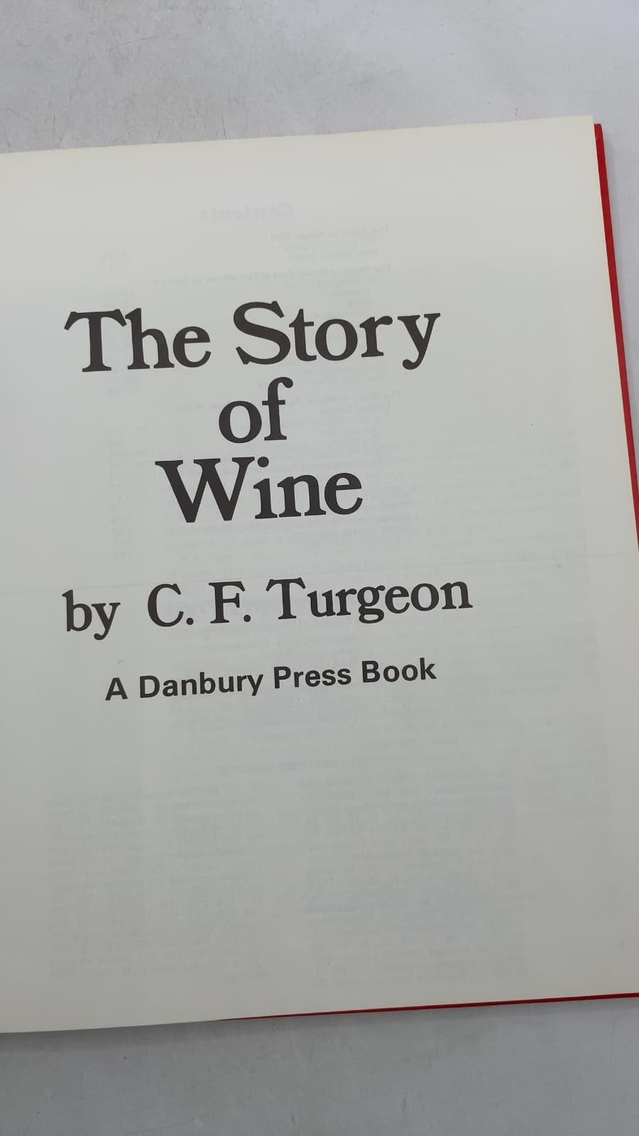 The Story of Wine by C. F. Turgeon - title page