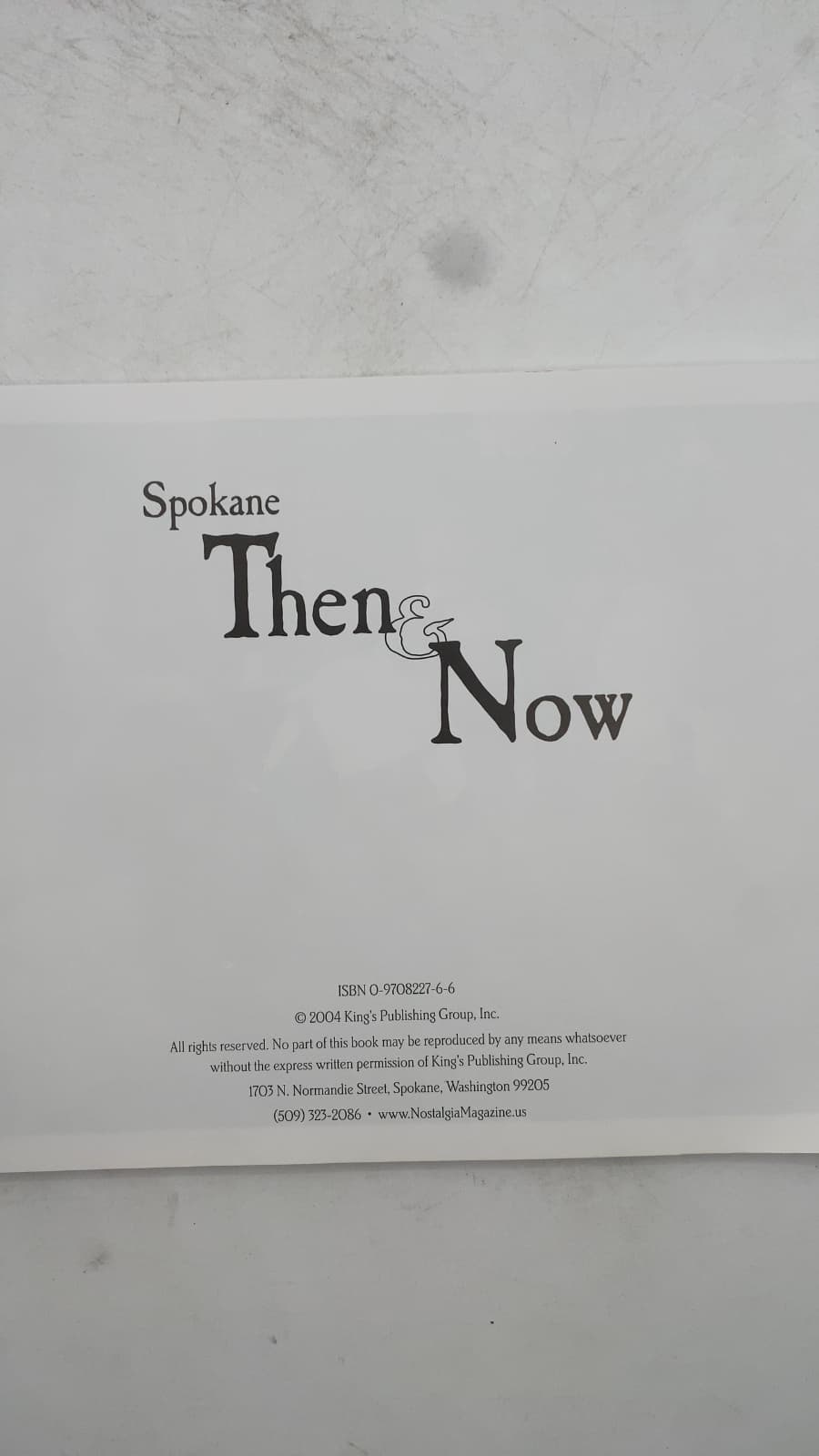Spokane Then & Now by Mark S. Carter (Editor) - title page