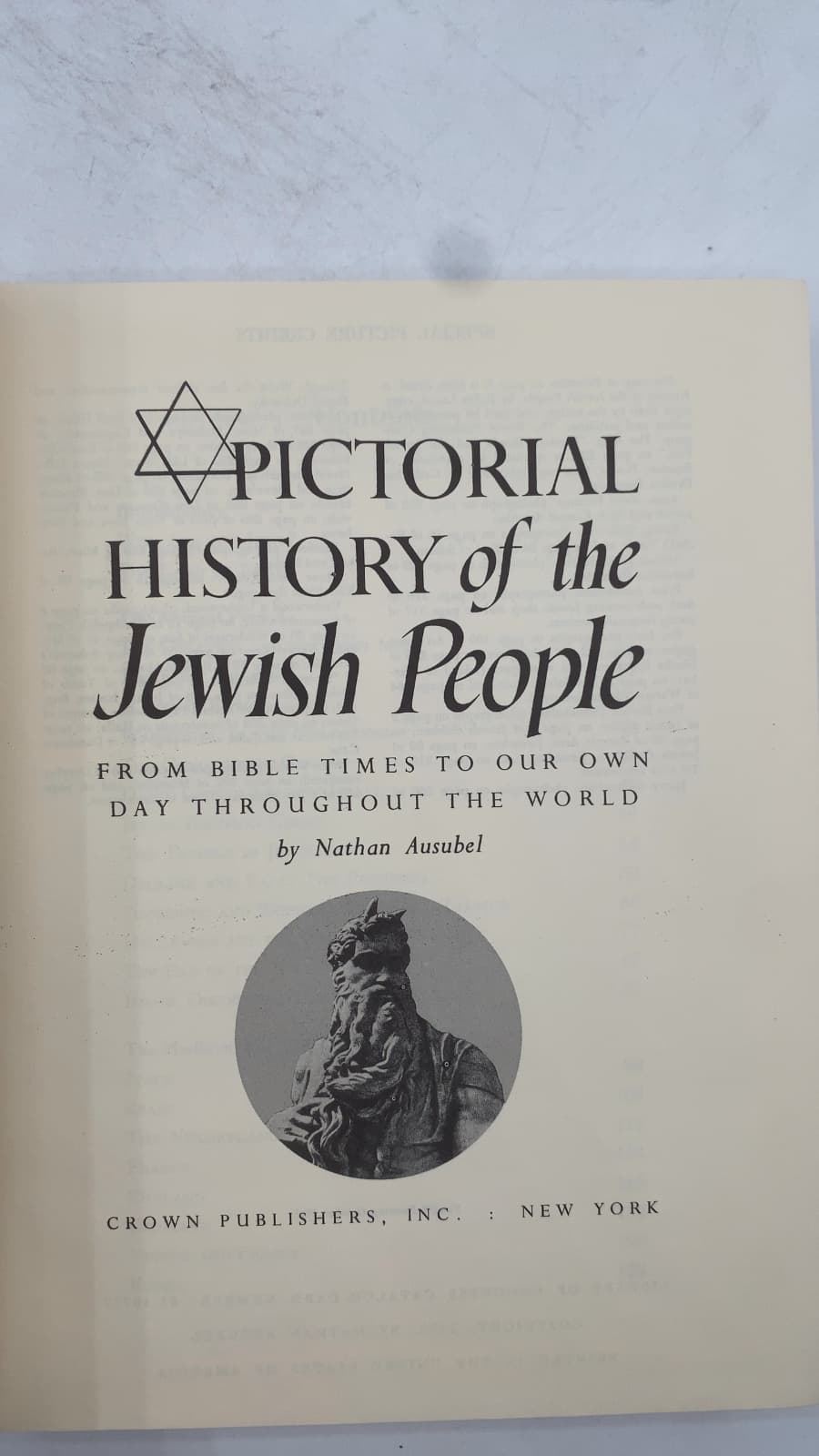 Pictorial History of the Jewish People by Nathan Ausubel - title page