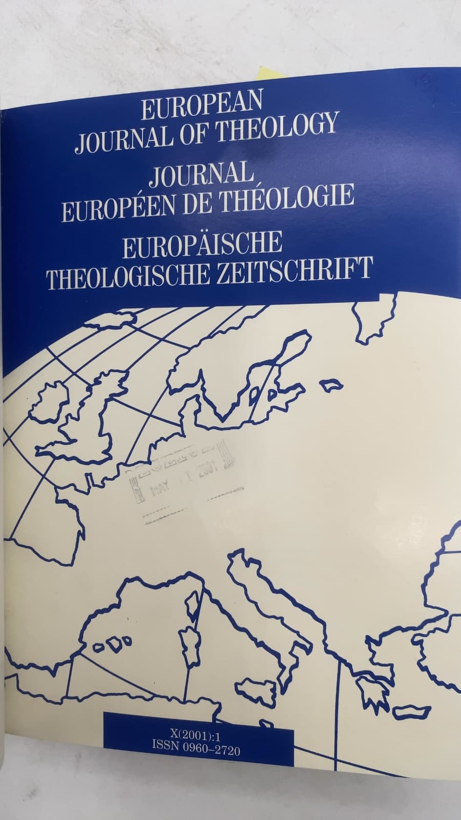 European Journal of Theology, Vols. 10-13 by Mark Elliott (General Editor) - title page