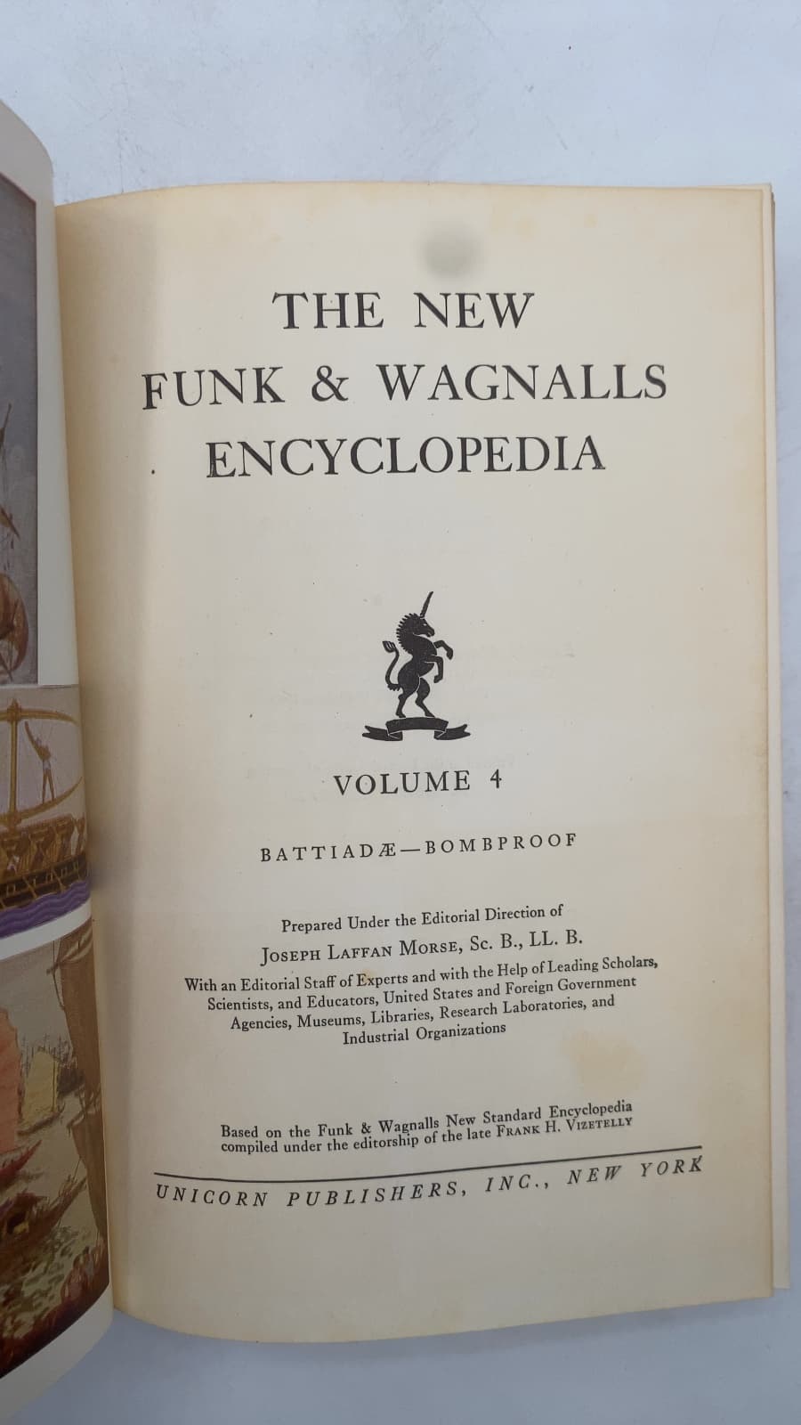 The New Funk & Wagnalls Encyclopedia, Volume 4: Battiadæ—Bombproof by Joseph Laffan Morse (Editor) - title page