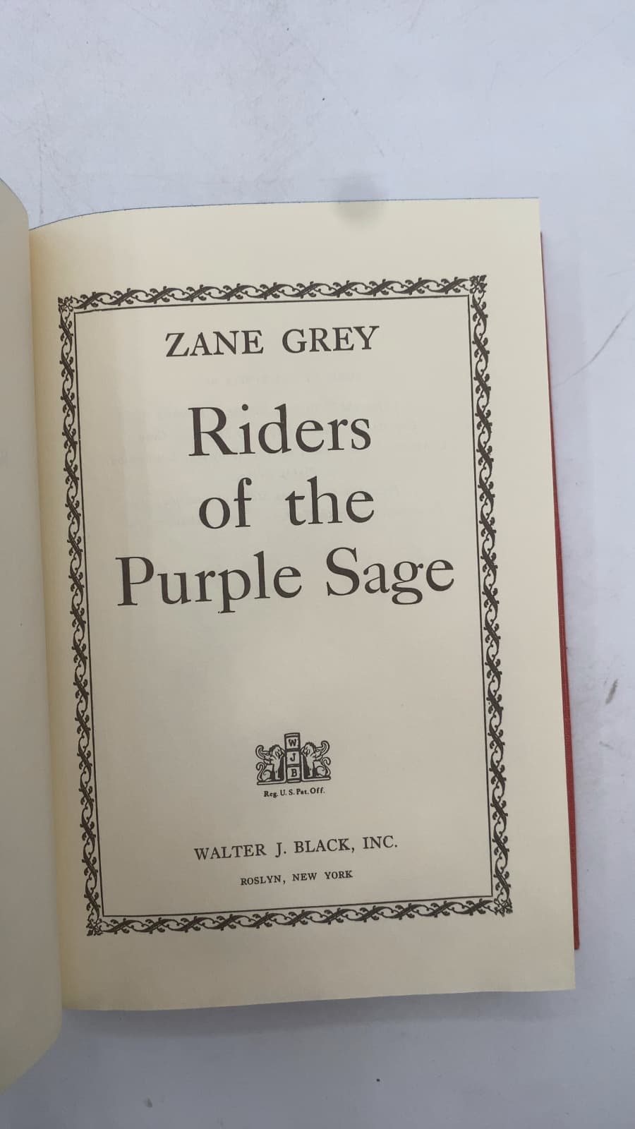 Riders of the Purple Sage by Zane Grey - title page