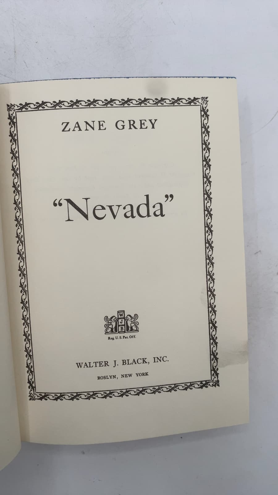 Nevada by Zane Grey - title page