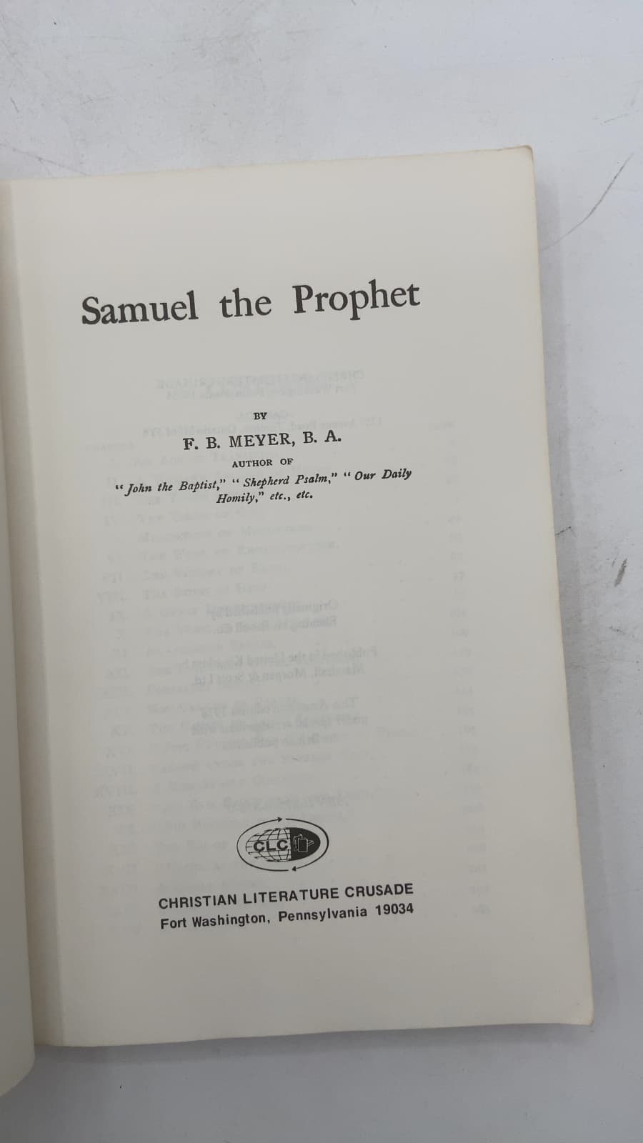 Samuel the Prophet by F. B. Meyer, B. A. - title page