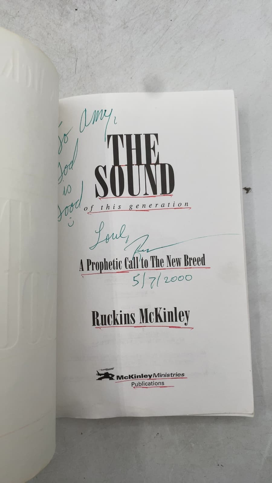 The Sound of this generation: A Prophetic Call to The New Breed by Ruckins McKinley - title page