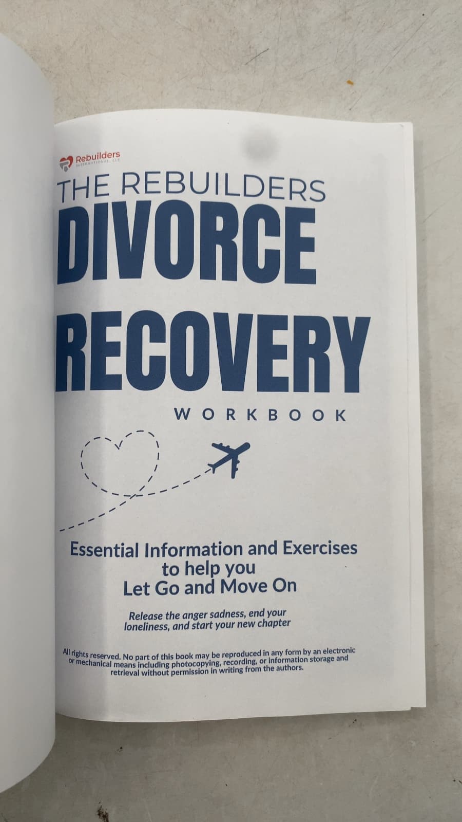 The Rebuilders Divorce Recovery Workbook by Kevin Van Liere | Nick Meima - title page